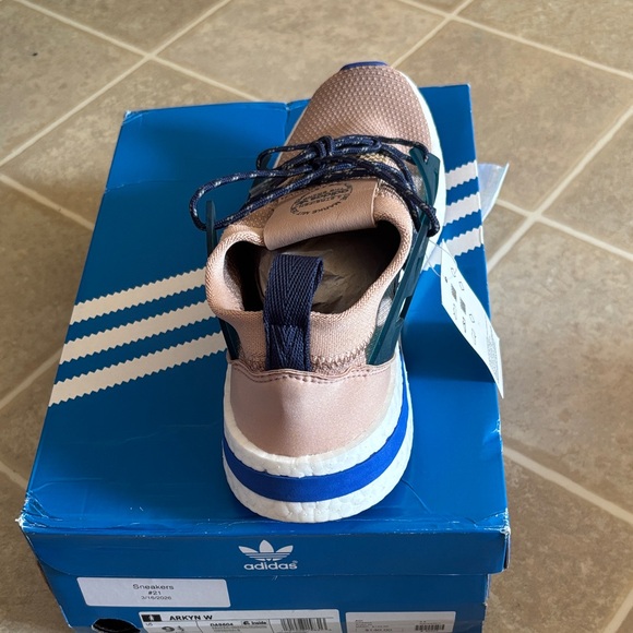 adidas Pink Knit Sneakers with Blue Accents - Picture 7 of 9